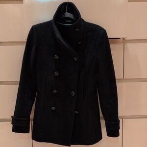 Wilfred Classic Black Pea Coat